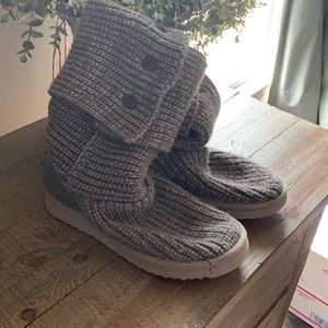 Gray crochet UGGs